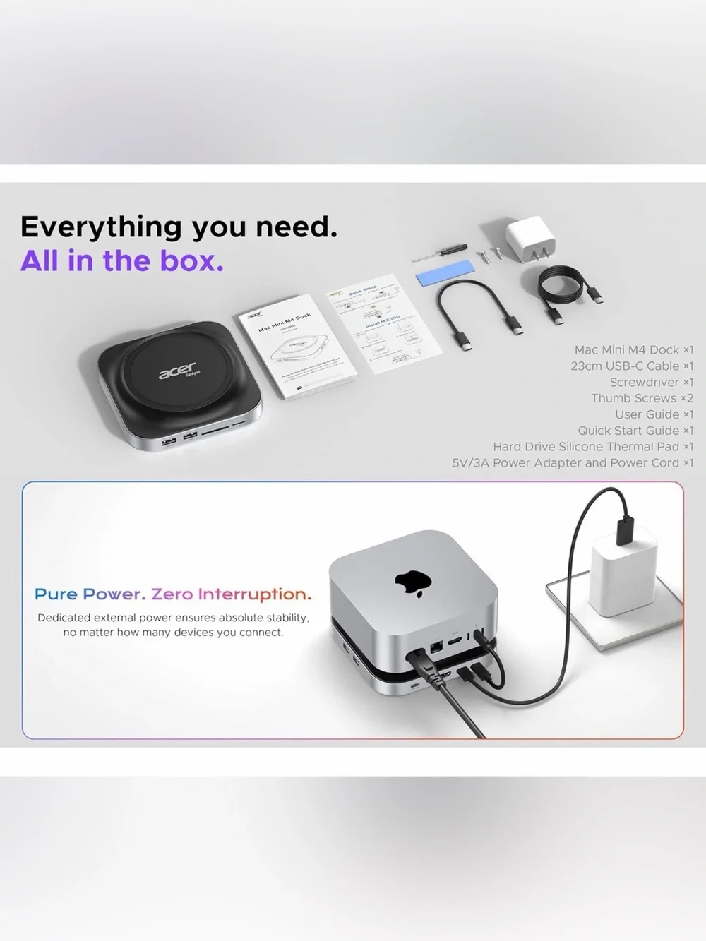 Acer Gadget Mac mini M4 Dock ODK5R0